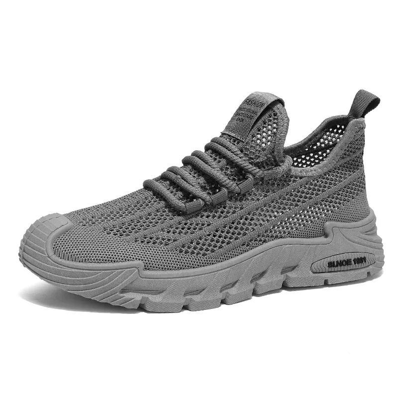 Men's Yeezy Style Breathable Mesh Dad Sneakers Summer – Cut-Out Hollow Platform Casual Shoes, Trendy Versatile Chunky Sneakers for Men